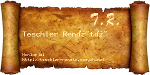 Teschler Renátó névjegykártya